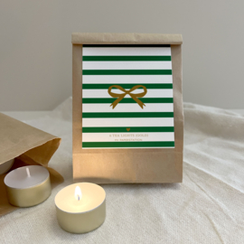 Waxinelichtjes Ribbon stripe | 2 pieces