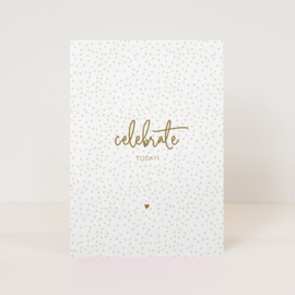Postcard 'Celebrate today' / 5 pieces