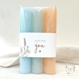 Candles 'Just for you' bright