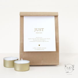 Waxinelichtjes Just for you | 2 pieces