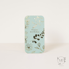 Label Happy birthday / set van 5