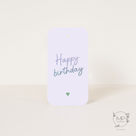 Label Happy birthday / set van 5