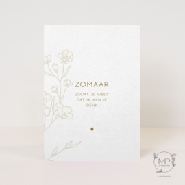 Postcard 'Zomaar, zodat je weet dat ik aan je denk' / 5 pieces