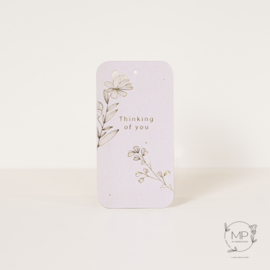 Label Thinking of you / set van 5