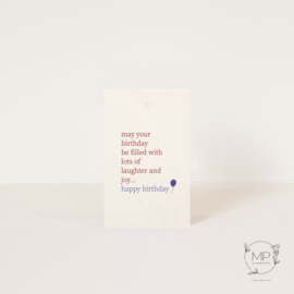 Label happy birthday / 5 pieces