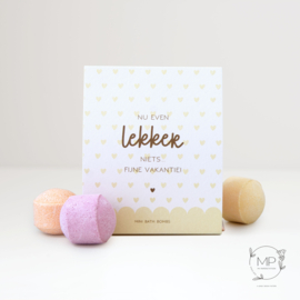 Bath bomb mini Nu even lekker niets  | 3 pieces