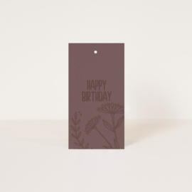 Label 'happy birthday' / 5 pieces