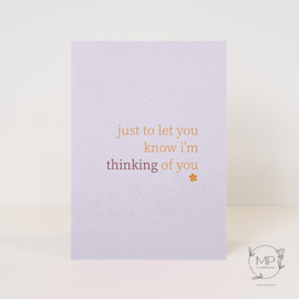 Postcard ‘thinking of you’ / 5 pieces