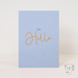 Postcard hey Hello / 5 pieces