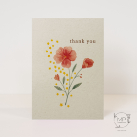 Postcard 'thank you' / 5 pieces