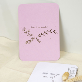 Postcard ‘Just a note’ / 5 pieces