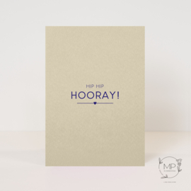 Postcard Hip hip hooray / 5 pieces