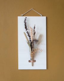 Dried Flower Wood hanger neutral