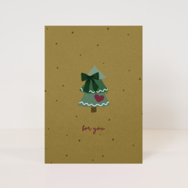 Postcard Xmas tree / 5 pieces