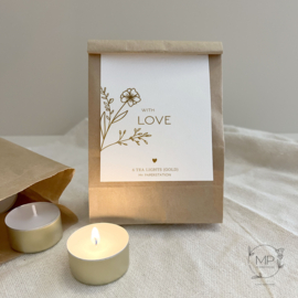 Waxinelichtjes With love | 2 pieces