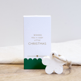 Little giftbox wishing you a cozy little Christmas / 4 pieces