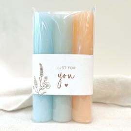 Candles 'Just for you' bright