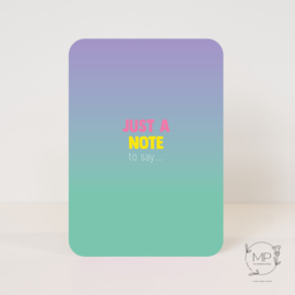 Postcard ‘Just a Note’ / 5 pieces