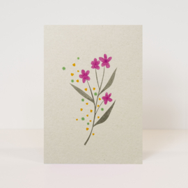 Postcard Flowers  / 5 pieces