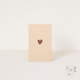 Label Heart neutral / 5 pieces