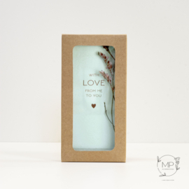 Driedflower box 'With love' set van 2