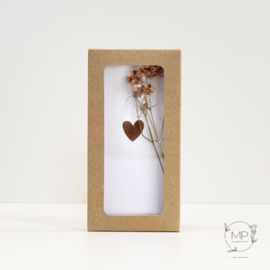 Driedflower box Heart set van 2