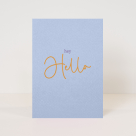 Postcard hey Hello / 5 pieces