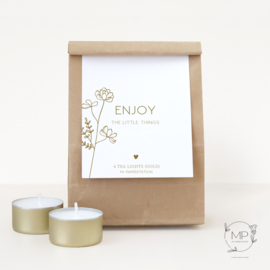 Waxinelichtjes Enjoy the little things | 2 pieces
