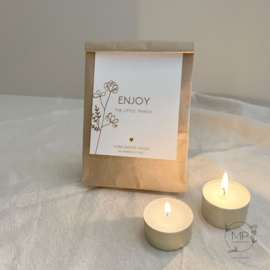 Waxinelichtjes Enjoy the little things | 2 pieces