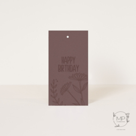Label 'happy birthday' / 5 pieces