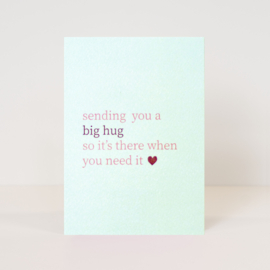 Postcard ‘big hug’ / 5 pieces