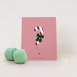 Bath bombs mini Candy cane | 3 pieces