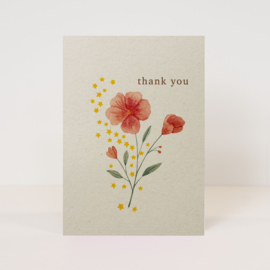 Postcard 'thank you' / 5 pieces