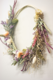 Dried Flower Wreath half Scottie