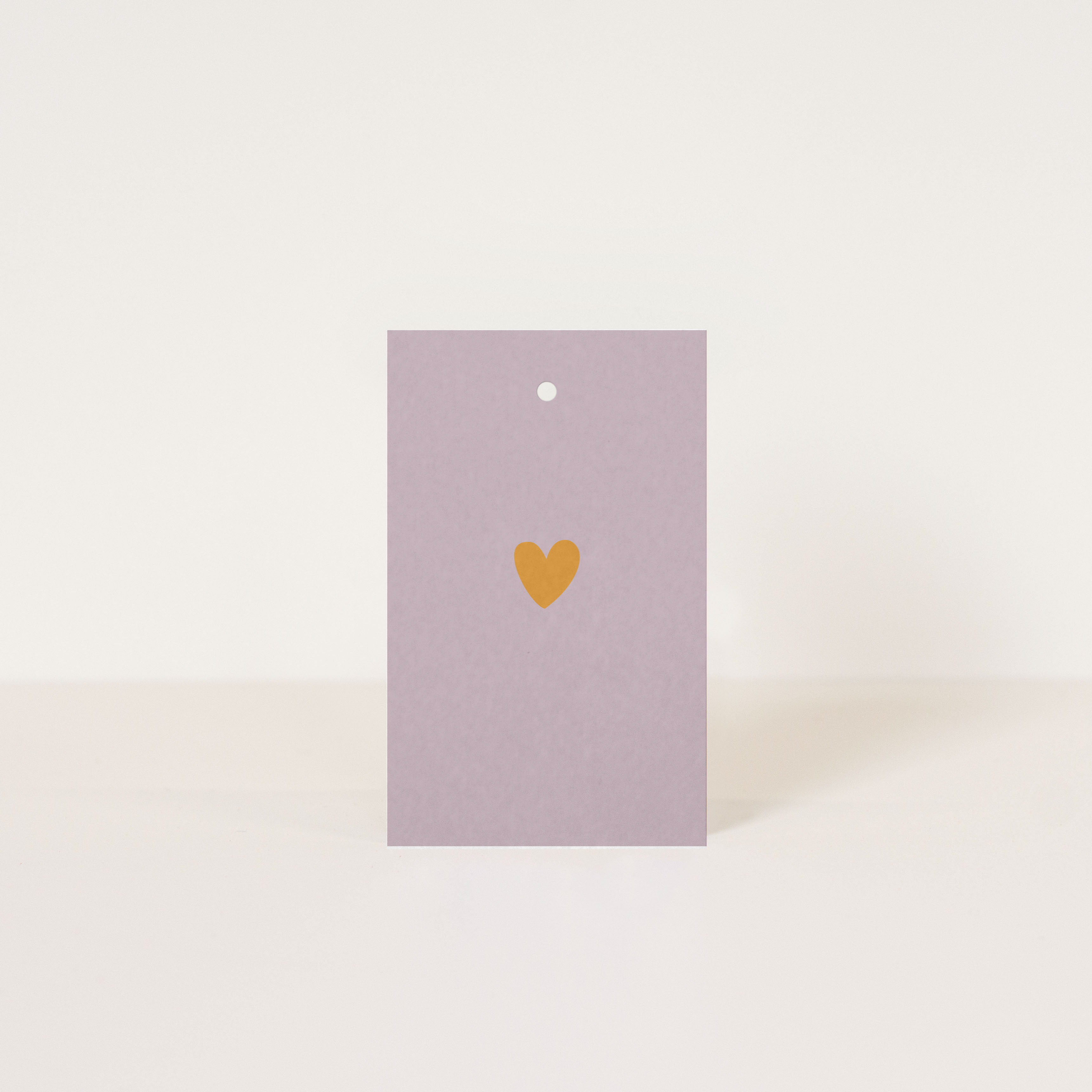 Label Heart lilac / 5 pieces