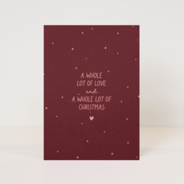Postcard A whole lot of love and a whole lot of Christmas / 5 pieces
