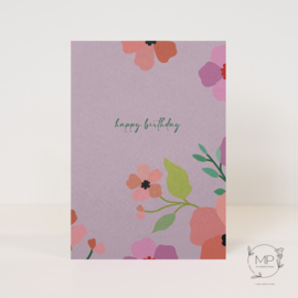 Postcard Happy birthday / 5 pieces