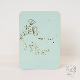 Postcard ‘With love' / 5 pieces