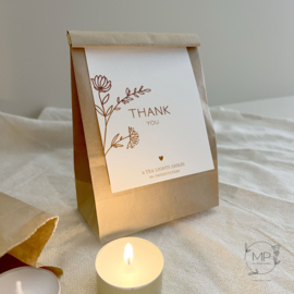 Waxinelichtjes Thank you | 2 pieces