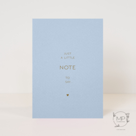 Postcard 'Just a little note to say...' / 5 pieces