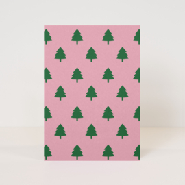 Postcard Christmas trees / 5 pieces