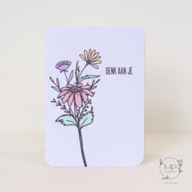 Postcard ‘denk aan je’ / 5 pieces