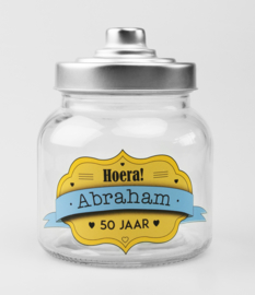 Snoeppot Hoera Abraham 50 jaar