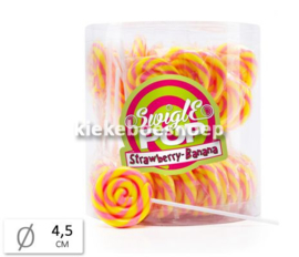 Swigle Pop Mini Banana Strawberry 12 gr. (10 stuks)