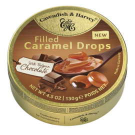Caramel gevuld met chocolade 130 gram