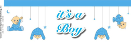 Blik met deksel 1 ltr It's a boy