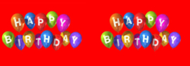 Blik met deksel 1 ltr Happy Birthday rood