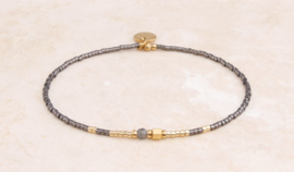 Armband miyuki dark gray