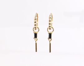 Oorbellen dots black