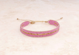 Armband geweven purple hydrangea